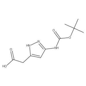 2-(3-{[(tert-butoxy)carbonyl]amino}-1H-pyrazol-5-yl)acetic acid Structure