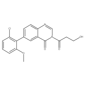 6-(2-chloro-6-methoxyphenyl)-3-(3-hydroxy-propionyl)-3H-quinazolin-4-one Structure
