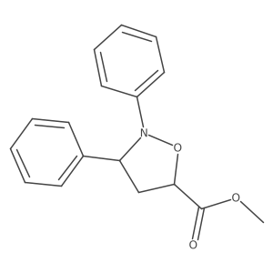 Methyl (3R,5R)-2,3-diphenyl-1,2-oxazolidine-5-carboxylate结构式