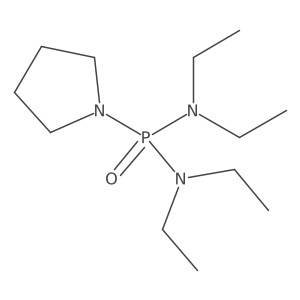 N-[diethylamino(pyrrolidin-1-yl)phosphoryl]-N-ethylethanamine结构式