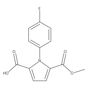 2-Methyl 1-(4-fluorophenyl)-1H-pyrrole-2,5-dicarboxylate Structure