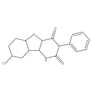 12-Chloro-5-phenyl-8-oxa-3,5-diazatricyclo[7.4.0.0^{2,7}]trideca-1(9),2(7),10,12-tetraene-4,6-dione Structure