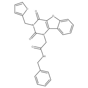 N-benzyl-2-(3-(furan-2-ylmethyl)-2,4-dioxo-3,4-dihydrobenzofuro[3,2-d]pyrimidin-1(2H)-yl)acetamide结构式