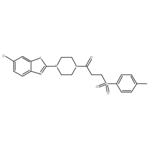 1-(4-(6-Chlorobenzo[d]thiazol-2-yl)piperazin-1-yl)-3-tosylpropan-1-one结构式