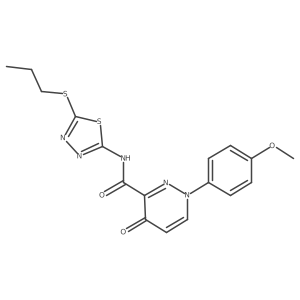 1-(4-methoxyphenyl)-4-oxo-N-[5-(propylsulfanyl)-1,3,4-thiadiazol-2-yl]-1,4-dihydropyridazine-3-carboxamide结构式