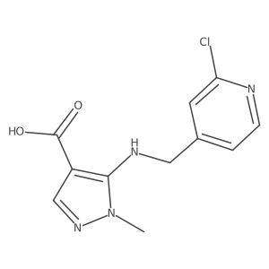 5-[[(2-Chloro-4-pyridinyl)methyl]amino]-1-methyl-1H-pyrazole-4-carboxylic acid Structure