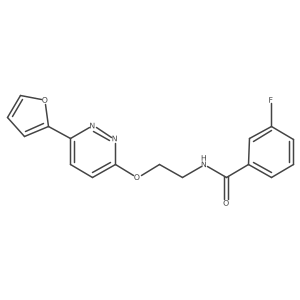 3-fluoro-N-(2-((6-(furan-2-yl)pyridazin-3-yl)oxy)ethyl)benzamide结构式