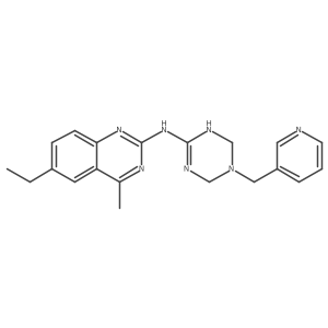 6-ethyl-4-methyl-N-[5-(pyridin-3-ylmethyl)-1,4,5,6-tetrahydro-1,3,5-triazin-2-yl]quinazolin-2-amine Structure
