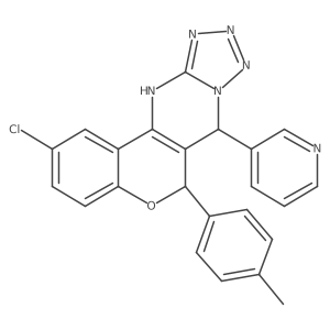 2-chloro-7-(pyridin-3-yl)-6-(p-tolyl)-7,12-dihydro-6H-chromeno[4,3-d]tetrazolo[1,5-a]pyrimidine Structure