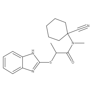 2-((1H-Benzo[d]imidazol-2-yl)thio)-N-(1-cyanocyclohexyl)-N-methylpropanamide Structure