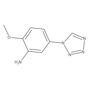 2-methoxy-5-(1H-tetrazol-1-yl)aniline结构式