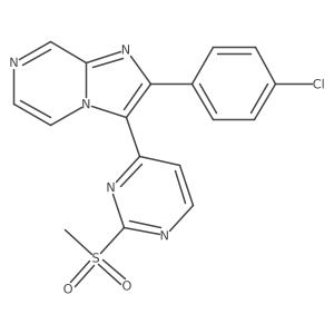 2-(4-Chlorophenyl)-3-(2-methylsulfonylpyrimidin-4-yl)imidazo[1,2-a]pyrazine结构式
