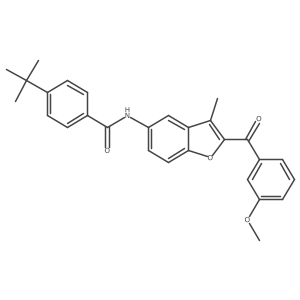 4-tert-butyl-N-[2-(3-methoxybenzoyl)-3-methyl-1-benzofuran-5-yl]benzamide Structure