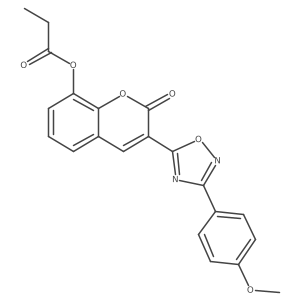 3-[3-(4-methoxyphenyl)-1,2,4-oxadiazol-5-yl]-2-oxo-2H-chromen-8-yl propanoate Structure