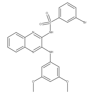 3-Bromo-n-(3-(3,5-dimethoxy-phenylamino)quinoxalin-2-yl)benzenesulfonamide结构式