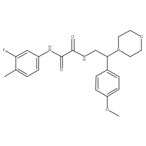 N1-(3-fluoro-4-methylphenyl)-N2-(2-(4-methoxyphenyl)-2-morpholinoethyl)oxalamide Structure