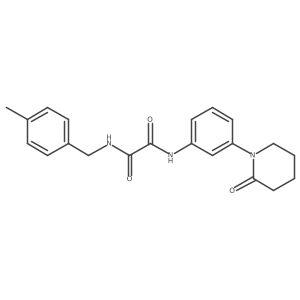 N1-(4-methylbenzyl)-N2-(3-(2-oxopiperidin-1-yl)phenyl)oxalamide结构式