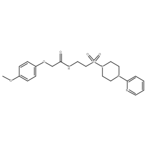 2-(4-methoxyphenoxy)-N-(2-((4-(pyridin-2-yl)piperazin-1-yl)sulfonyl)ethyl)acetamide Structure