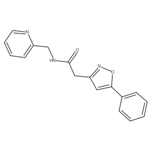 2-(5-phenylisoxazol-3-yl)-N-(pyridin-2-ylmethyl)acetamide Structure