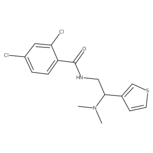2,4-dichloro-N-[2-(dimethylamino)-2-(thiophen-3-yl)ethyl]benzamide Structure