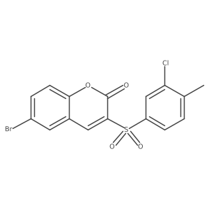 6-bromo-3-((3-chloro-4-methylphenyl)sulfonyl)-2H-chromen-2-one Structure
