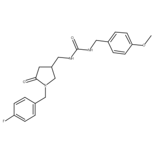 1-((1-(4-Fluorobenzyl)-5-oxopyrrolidin-3-yl)methyl)-3-(4-methoxybenzyl)urea Structure