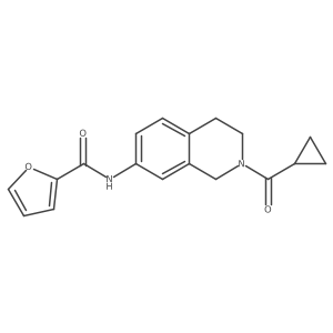 N-(2-cyclopropanecarbonyl-1,2,3,4-tetrahydroisoquinolin-7-yl)furan-2-carboxamide Structure