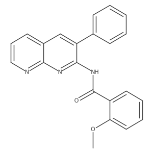 2-methoxy-N-(3-phenyl-1,8-naphthyridin-2-yl)benzamide Structure