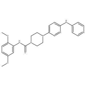 N-(2,5-dimethoxyphenyl)-4-(6-(pyridin-4-ylamino)pyridazin-3-yl)piperazine-1-carboxamide结构式