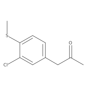 1-(3-Chloro-4-(methylthio)phenyl)propan-2-one结构式