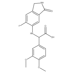 Benzeneacetic acid,a-[(6-fluoro-2,3-dihydro-3-oxo-1h-isoindol-5-yl)amino]-3,4-dimethoxy-结构式