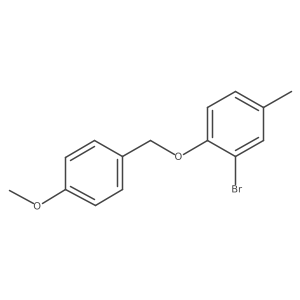 2-Bromo-1-[(4-methoxyphenyl)methoxy]-4-methylbenzene结构式