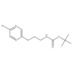 1,1-Dimethylethyl N-[2-[(5-bromo-2-pyrazinyl)oxy]ethyl]carbamate Structure