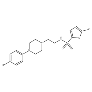 5-chloro-N-(2-(4-(4-chlorophenyl)piperazin-1-yl)ethyl)thiophene-2-sulfonamide结构式