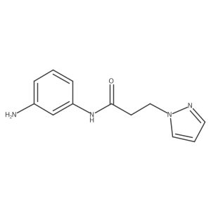 N-(3-aminophenyl)-3-(1H-pyrazol-1-yl)propanamide结构式