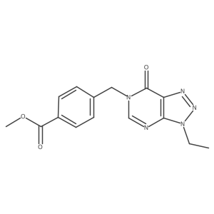 methyl 4-({3-ethyl-7-oxo-3H,6H,7H-[1,2,3]triazolo[4,5-d]pyrimidin-6-yl}methyl)benzoate Structure