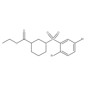 Ethyl 1-(2,5-dibromobenzenesulfonyl)piperidine-3-carboxylate Structure