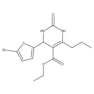 Ethyl 4-(5-bromo-2-thienyl)-1,2,3,4-tetrahydro-2-oxo-6-propyl-5-pyrimidinecarboxylate Structure