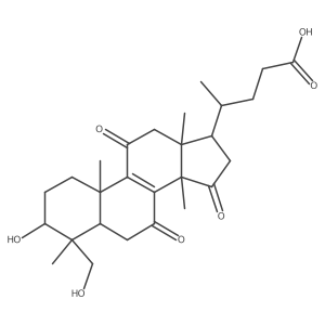 (4R)-4-[(3S,4R,5R,10S,13R,14R,17R)-3-hydroxy-4-(hydroxymethyl)-4,10,13,14-tetramethyl-7,11,15-trioxo-1,2,3,5,6,12,16,17-octahydrocyclopenta[a]phenanthren-17-yl]pentanoic acid结构式
