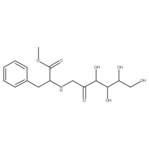 Methyl N-(1-deoxy-D-fructos-1-yl)phenylalanate Structure
