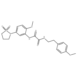 N1-(5-(1,1-dioxidoisothiazolidin-2-yl)-2-methoxyphenyl)-N2-(4-methoxyphenethyl)oxalamide结构式
