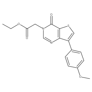 CCOC(=O)Cn1cnc2c(-c3ccc(OC)cc3)csc2c1=O结构式