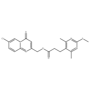 {7-chloro-4-oxo-4H-pyrido[1,2-a]pyrimidin-2-yl}methyl 3-[4,6-dimethyl-2-(methylsulfanyl)pyrimidin-5-yl]propanoate Structure