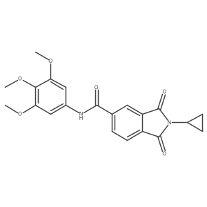 2-cyclopropyl-1,3-dioxo-N-(3,4,5-trimethoxyphenyl)-2,3-dihydro-1H-isoindole-5-carboxamide结构式