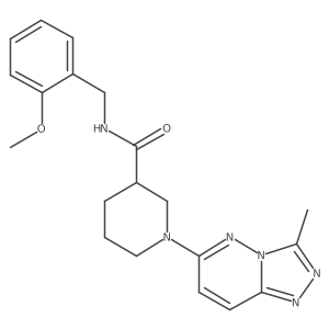 N-(2-methoxybenzyl)-1-(3-methyl[1,2,4]triazolo[4,3-b]pyridazin-6-yl)piperidine-3-carboxamide结构式