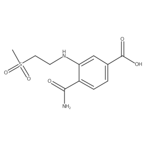 4-(Aminocarbonyl)-3-{[2-(methylsulfonyl)ethyl]amino}benzoic acid结构式