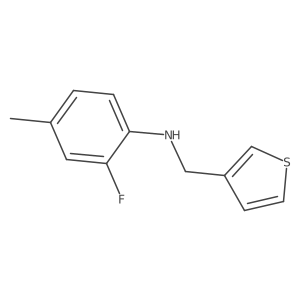 2-fluoro-4-methyl-N-(thiophen-3-ylmethyl)aniline Structure
