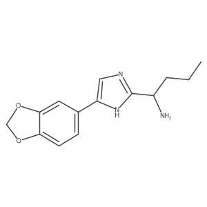 1-[4-(2H-1,3-Benzodioxol-5-yl)-1H-imidazol-2-yl]butan-1-amine结构式