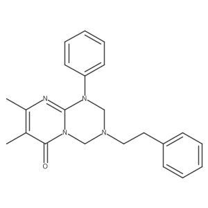 3-(2-furylmethyl)-7,8-dimethyl-1-phenyl-1,2,3,4-tetrahydro-6H-pyrimido[1,2-a][1,3,5]triazin-6-one Structure
