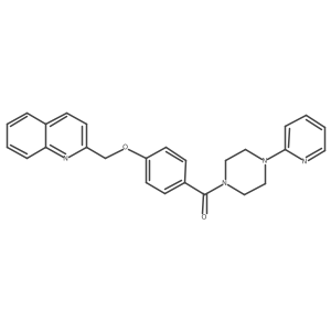 (4-(Pyridin-2-yl)piperazin-1-yl)(4-(quinolin-2-ylmethoxy)phenyl)methanone结构式